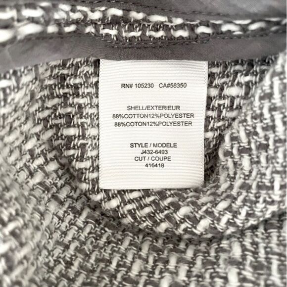 Joie cotton shorts tweed-like knit soft fabric grey/white size 10 - Picture 6 of 7